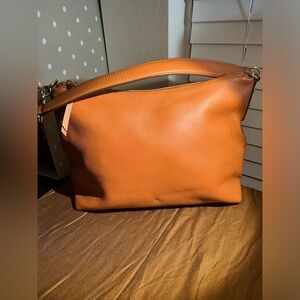 Kate Spade Hobo Shoulder Bag, tan leather w/gold accents. Great Condition